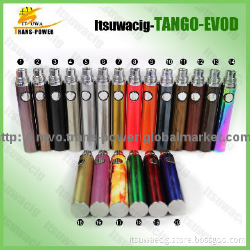 colorful battery ecigarette evod battery